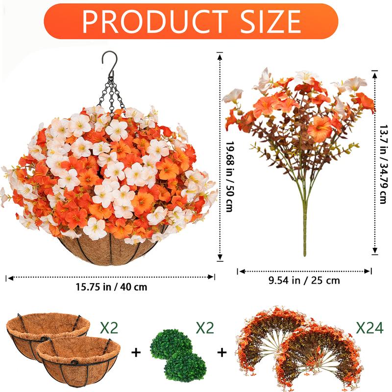 Autumn Outdoor Artificial Flower Basket