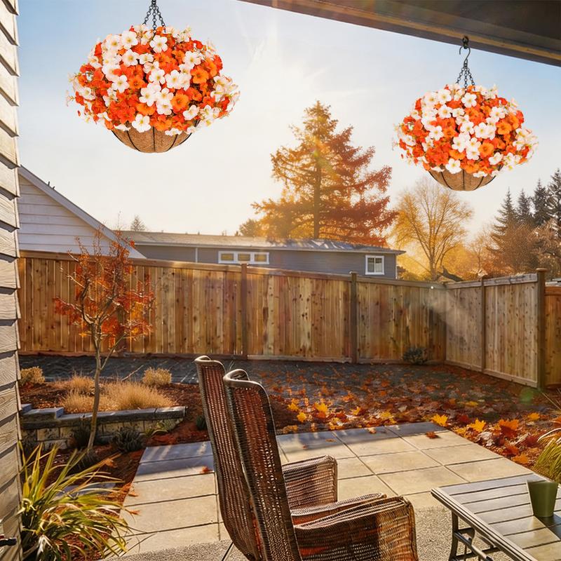 Autumn Outdoor Artificial Flower Basket