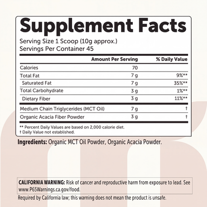 Organic MCT Oil Powder