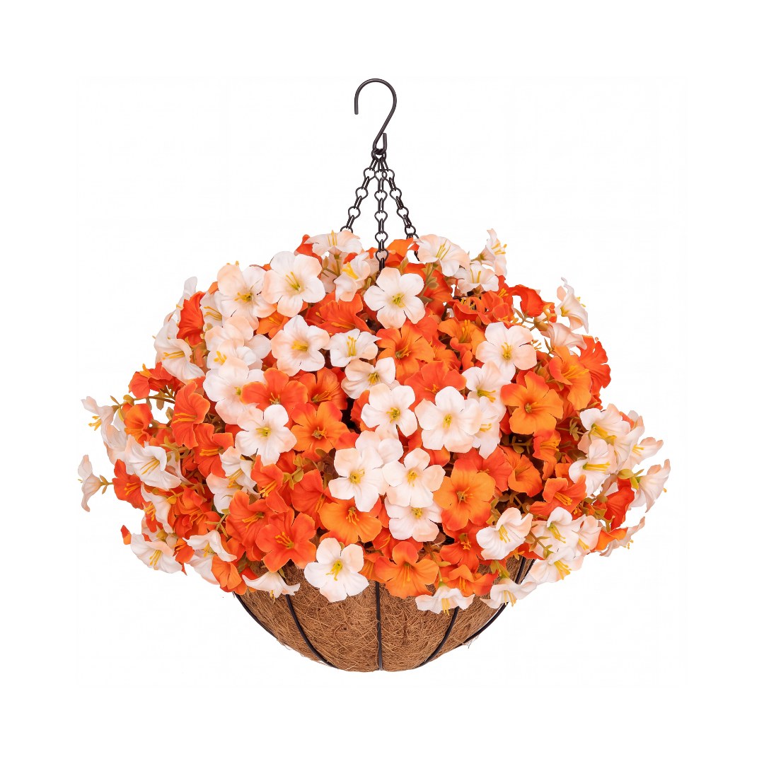 Autumn Outdoor Artificial Flower Basket