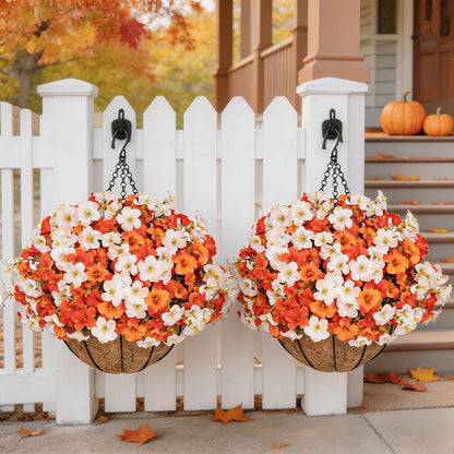 Autumn Outdoor Artificial Flower Basket