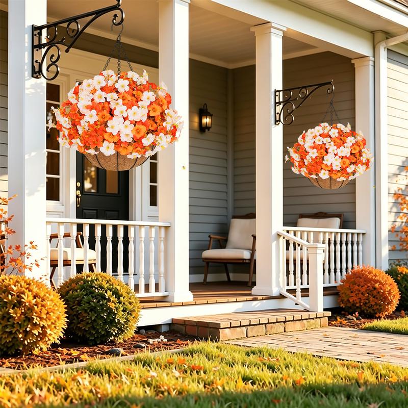 Autumn Outdoor Artificial Flower Basket