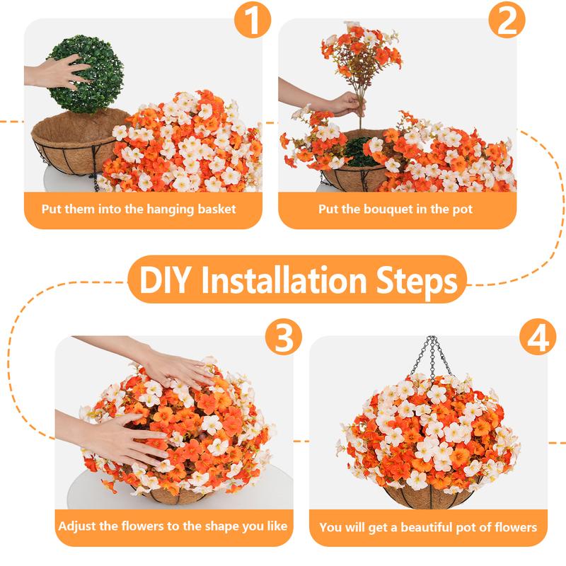 Autumn Outdoor Artificial Flower Basket