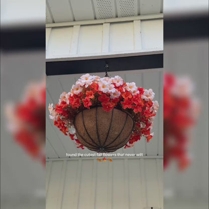 Autumn Outdoor Artificial Flower Basket